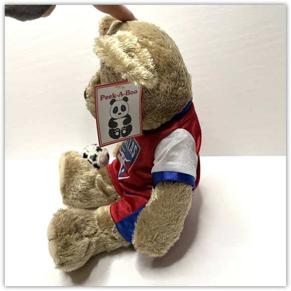 New 2007 Peek A Boo MLS FC Dallas 96 Soccer Plush Stuffed Bear Toy Tag Attached - Picture 4 of 7